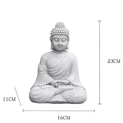 Vintage Garden Buddha Statue Indoor Outdoor Garden Zen Buddhism Figurine