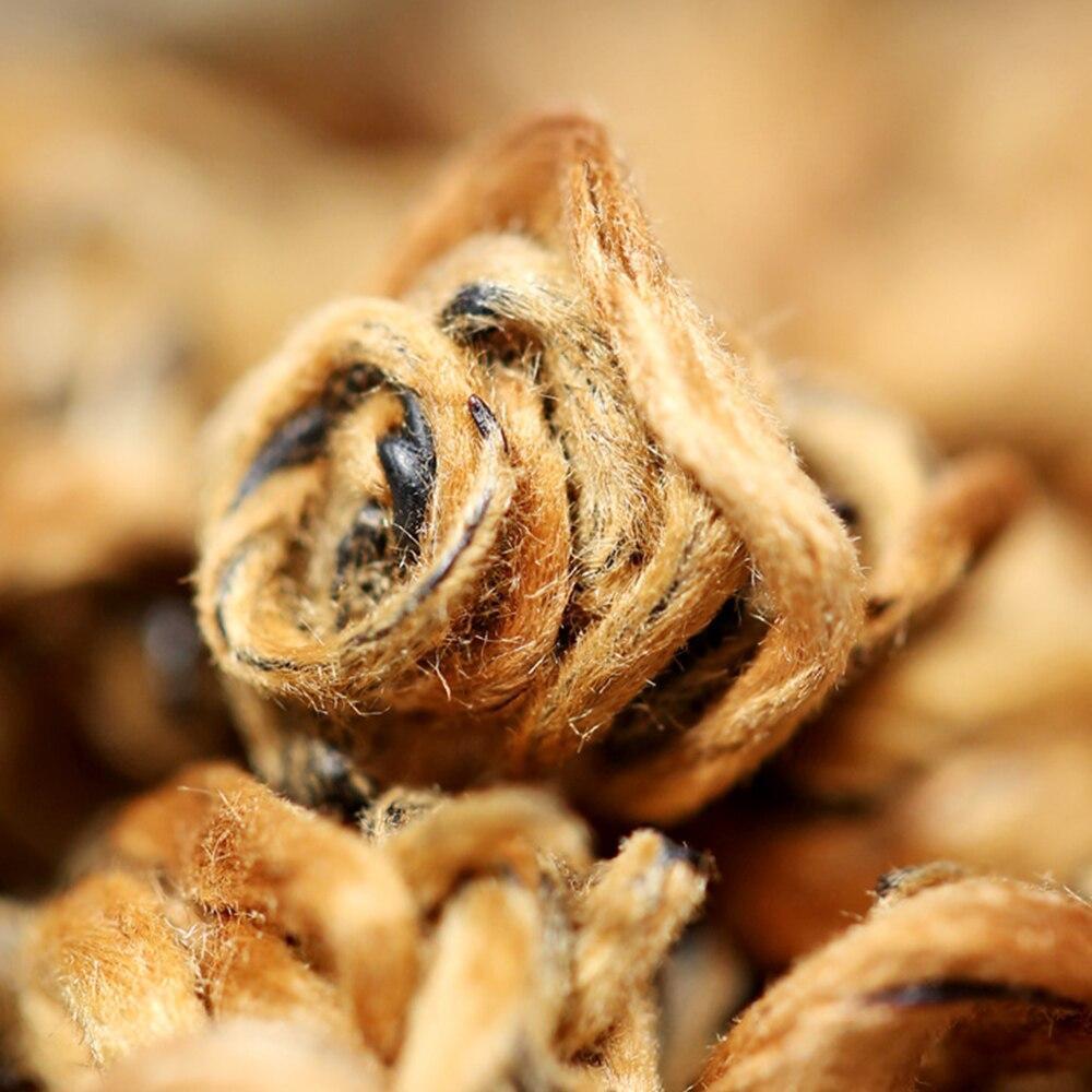 250g 2023 Yunnan Golden Spiral Black Chinese Tea Dianhong Red Single Bud Tea