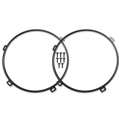 2Pcs 7inch Round Headlight Mount Bracket Rings For Jeep Wrangler JK 2007-2017