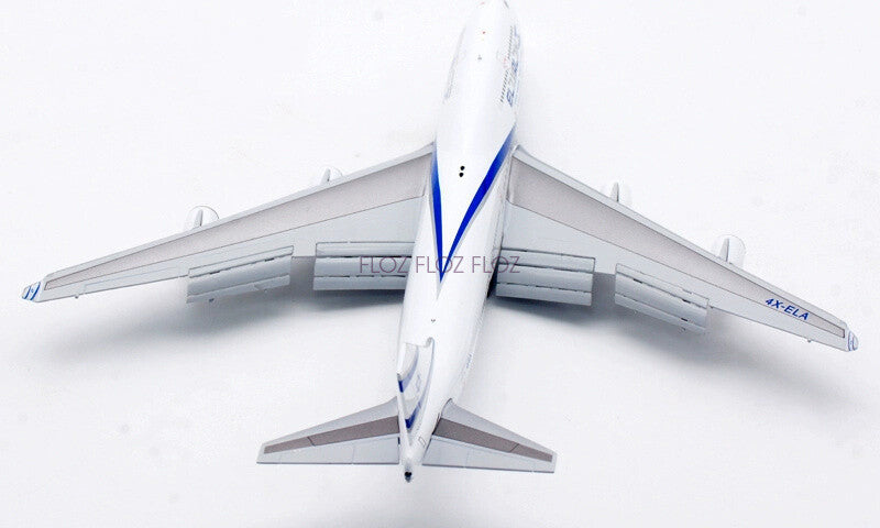 JC WINGS Israel Airlines for Boeing B747-400 4X-ELA Flaps down 1:400 plane Model
