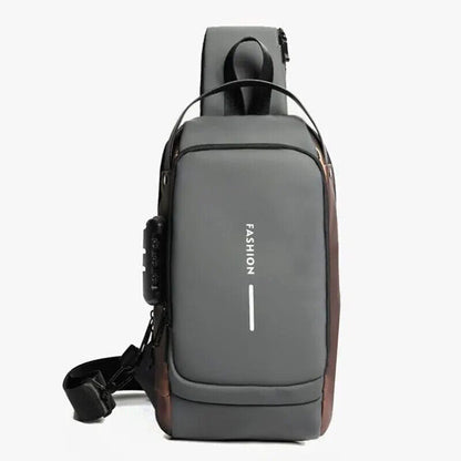 Men Anti Theft USB Shoulder Bag Man Crossbody Cross Body Travel Chest Bags