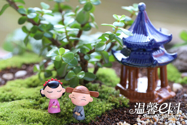 Groom Wedding Decoration Micro Landscape Ornament and 2pcs/lot Couple Doll Brid