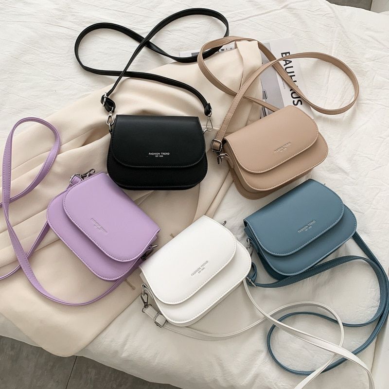 Crossbody Bags Women Solid Wild Flap Shoulder Bag Lady Small Handbags Purses 1PC