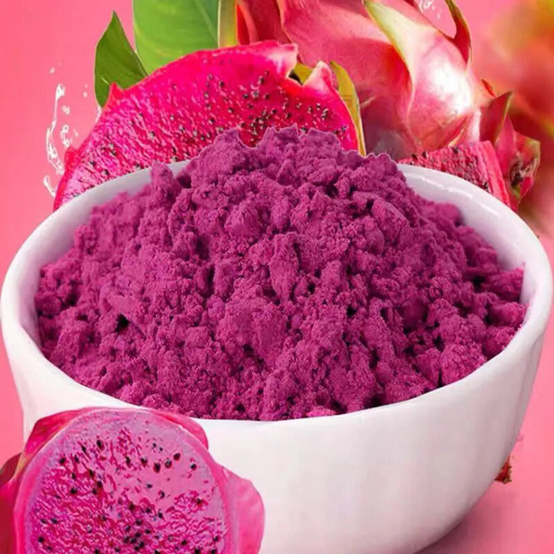 Organic Red Dragon Fruit Powder, Non-GMO, Freeze-Dried Pitaya, Raw, Vegan, Bulk