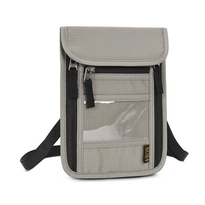 RFID Blocking Passport Holder Travel Card Storage Bag Neck Phone Pouch AntiTheft