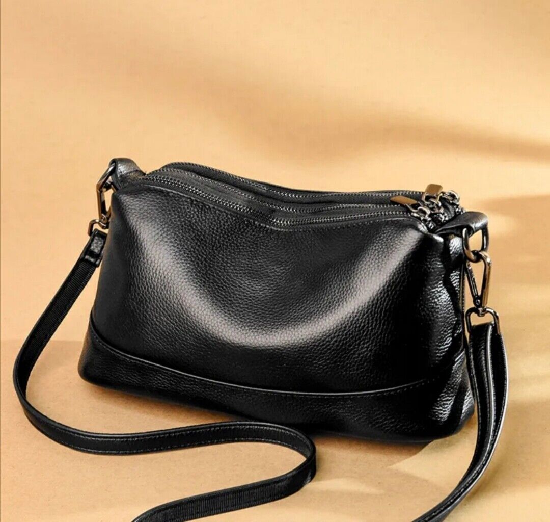 100% Genuine Leather Women Shoulder Bag Handbags Retro Crossbody Messenger Purse
