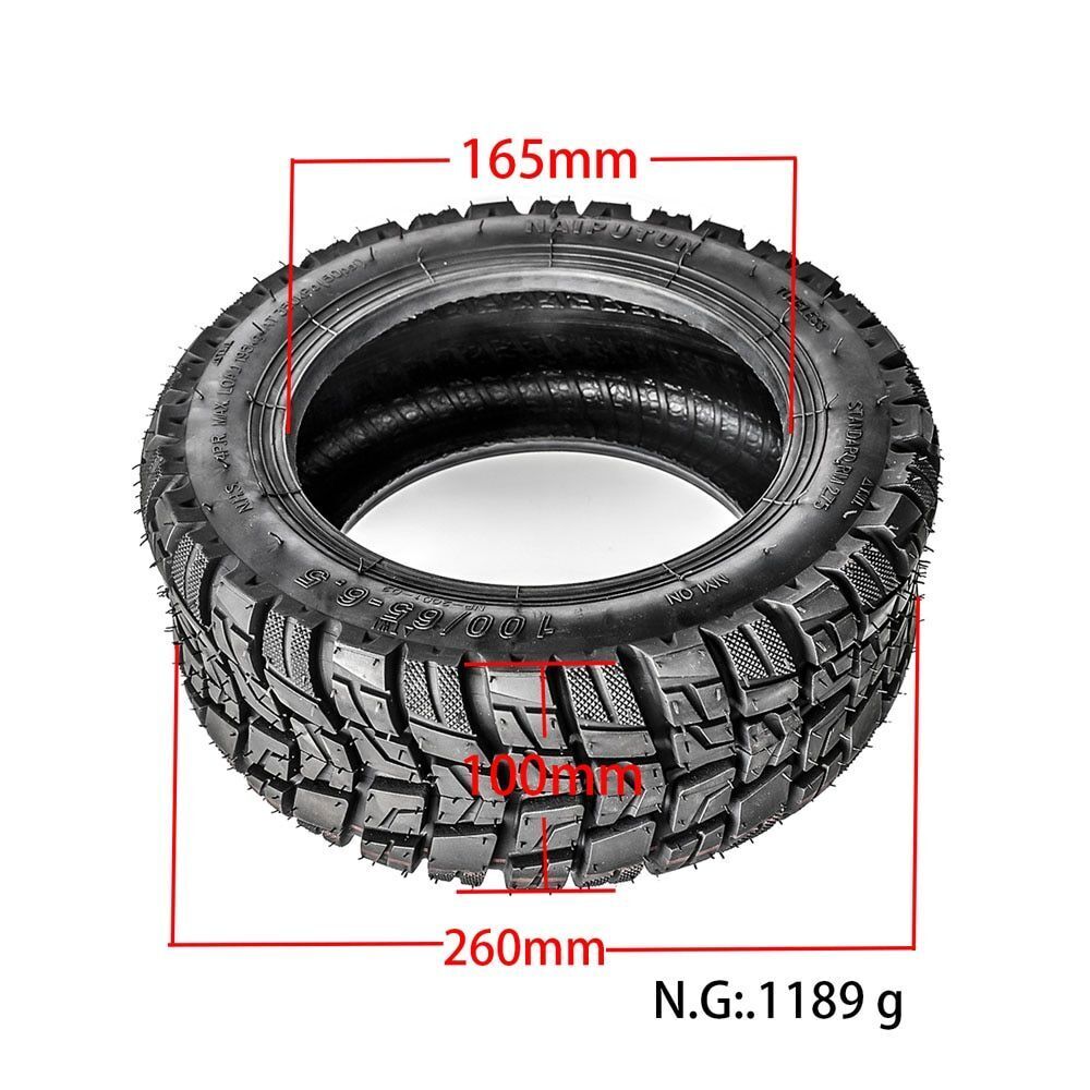 100/65-6.5 Thickened Vacuum Tire 11 Inch Electric Scooter Modified Tire Off-Road