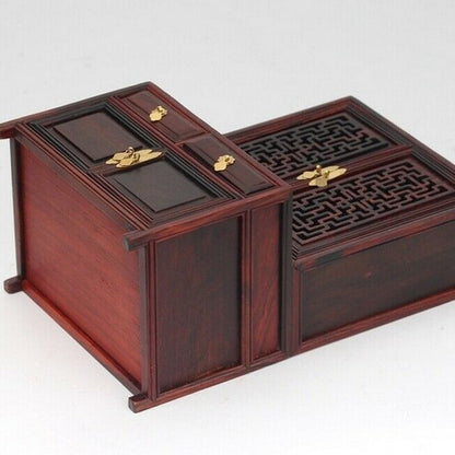 Wooden Carved Miniature Cabinet Buddha Altar Butsudan Shrine Praying Decor