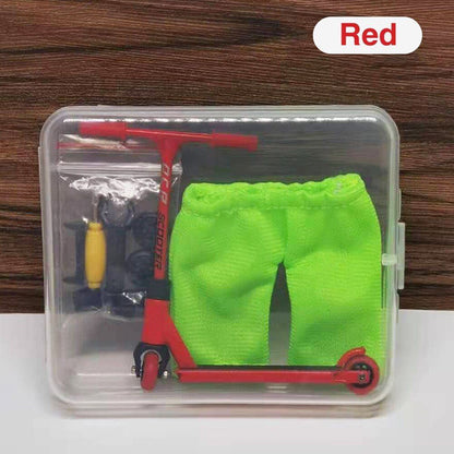 Mini Alloy Finger Scooter Model Set Interactive Leisure Activity Skateboard Kit