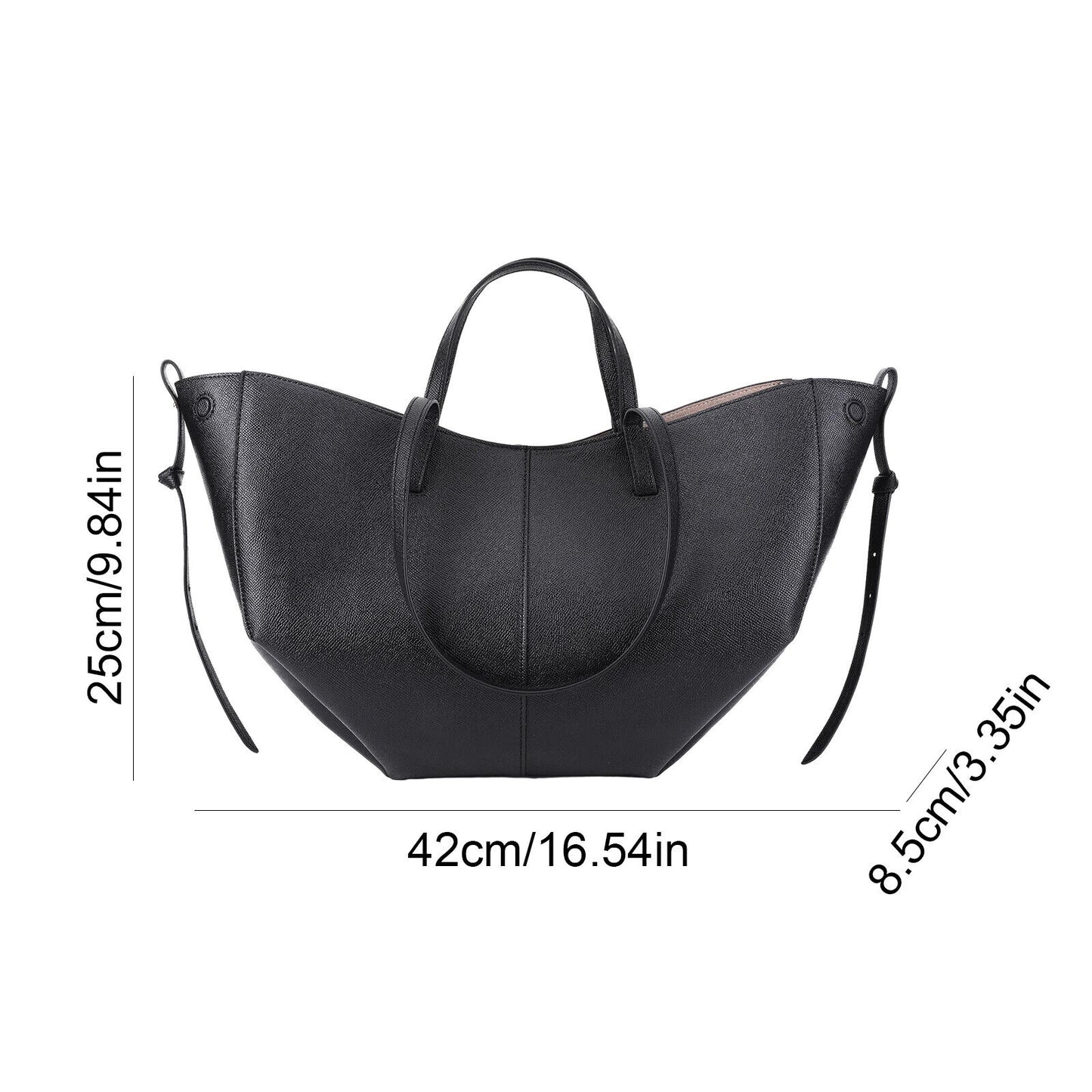 Ladies Bag Women PU Leather Chic Shoulder Bag Purse Commuting Tote Handbag