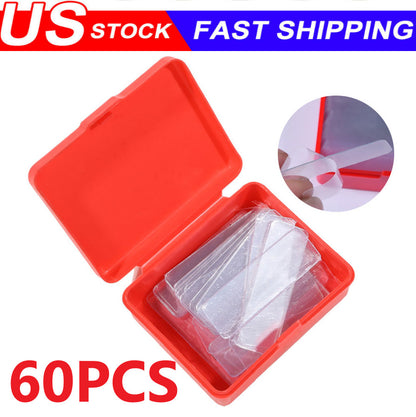 60pcs Double-sided Invisible Sticker Transparent Adhesive Traceless Sealing Tape