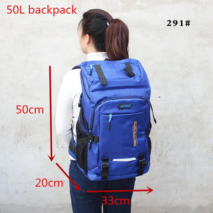 80L 50L Men's Backpack Travel Sports Hiking Backpack School Bag Pack Women
