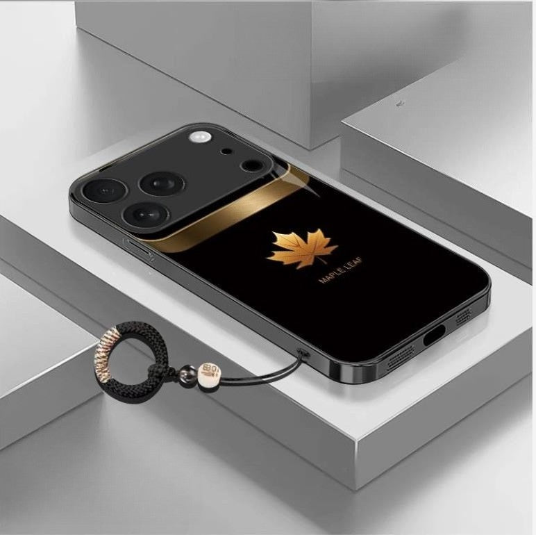 Apple-17Light luxury maple leaf high-quality heat dissipation mobile phone case