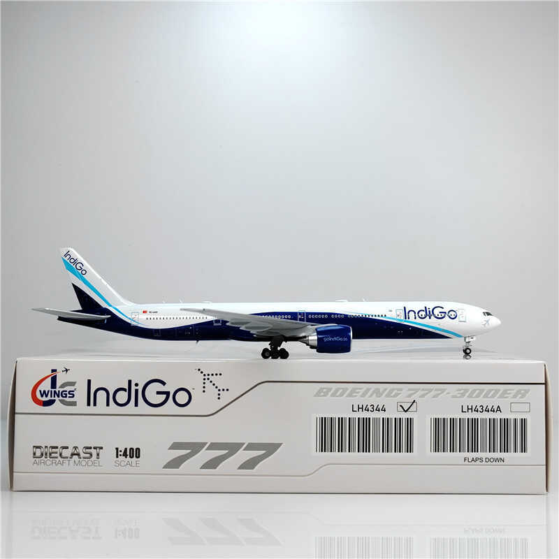 1:400 JC Wings IndiGo BOEING B777-300ER Passenger Airplane Diecast Model