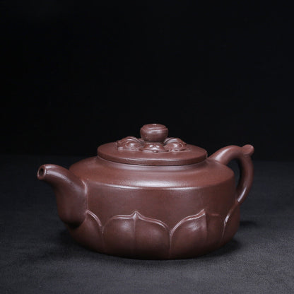 Chinese Yixing Zisha Clay Handmade Exquisite Teapot（莲花 底款：顾景舟）