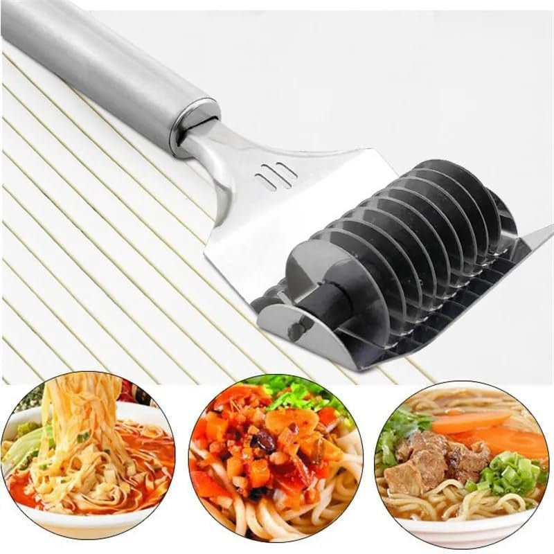 Noodle Cutter Roller High Grade Stainless Steel Lattice Roller Docker Dough Cutt