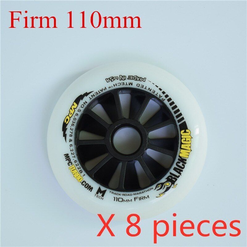110/100/90mm Inline Speed Skates Wheel Indoor Track Outdoor Racing Black Magic