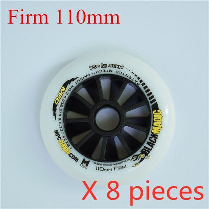 110/100/90mm Inline Speed Skates Wheel Indoor Track Outdoor Racing Black Magic