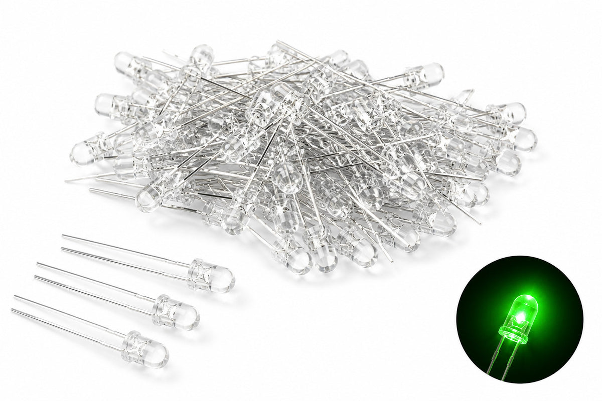 Flashing LED/Blinking LED - Ultra Green - 5mm - 100PK