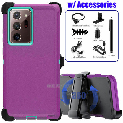 For Samsung Galaxy Note20 Ultra 5G Belt Holster Case Phone Cover + Accessories