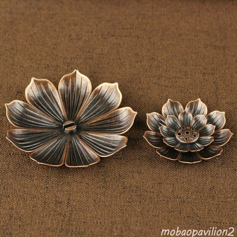 3.3inch New Buddhism Lotus Line Incense Plate Coil Base Incense Burner Holder
