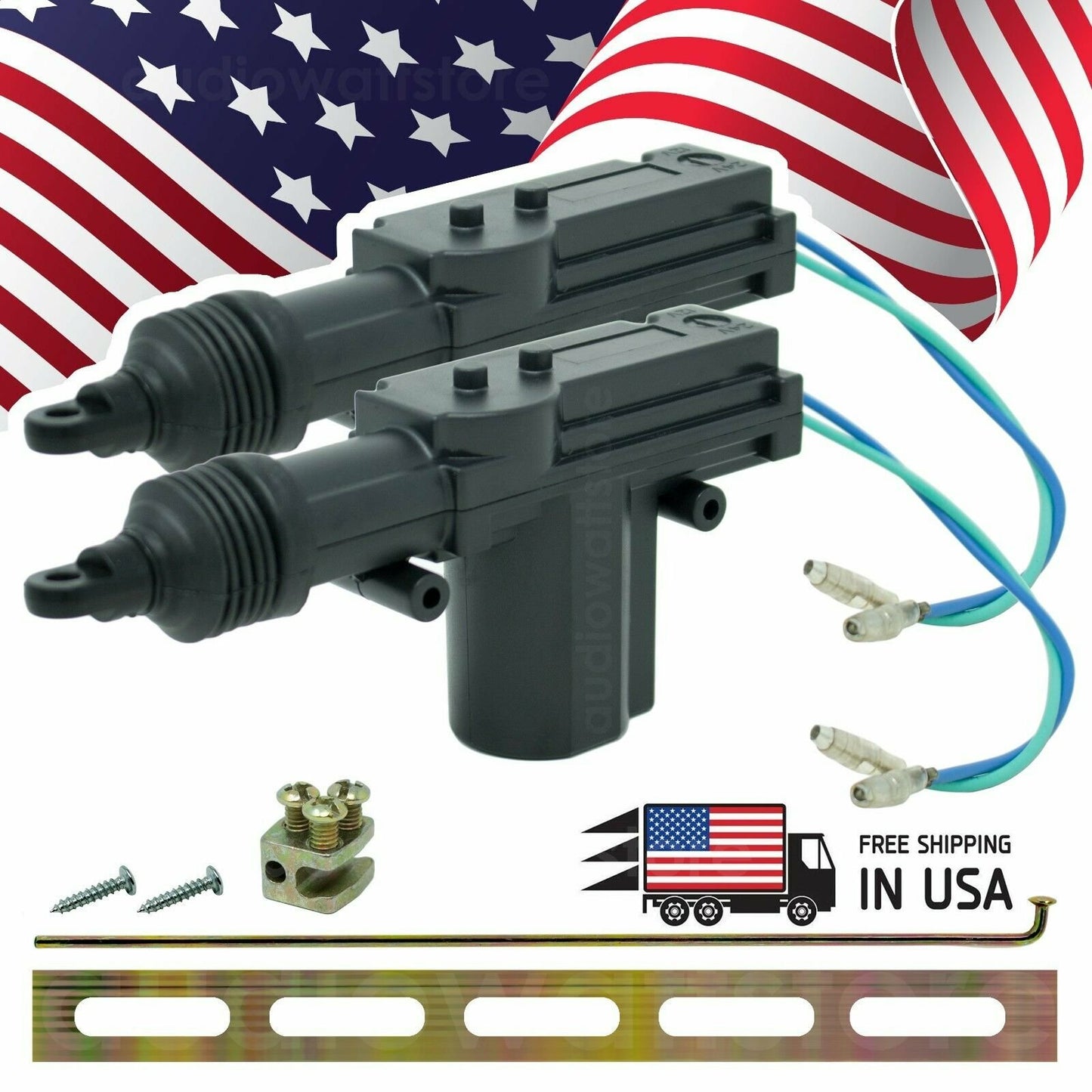2PCS Universal 2 Wires 12V Car Auto Motor Heavy Duty Power Door Lock Actuator