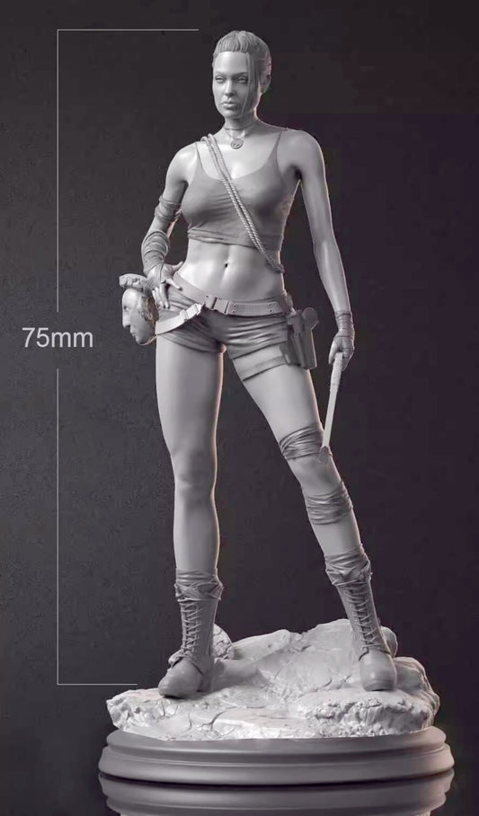 1/24 resin figure model Movie lead Laura 3D printing unassembled unpainted