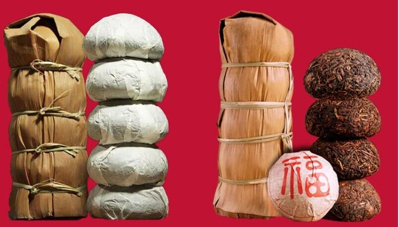 YunNan MengHai Spring Ancient trees Old Cooked Pu er Tea Ripe Tuocha 100grams*5
