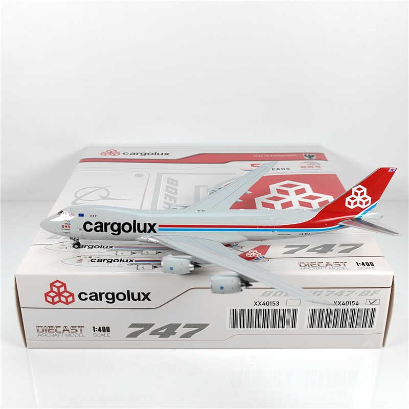 1:400 JC Wings cargolux BOEING B747-8 Passenger Airplane Diecast Model