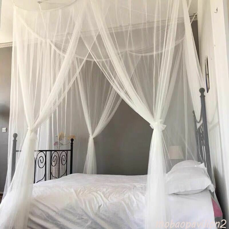 Elegant Princess Mosquito Net Palace 4 Corner Mesh Nets Bed Canopy Bedding Home