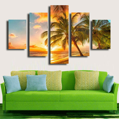 5 Pieces Canvas Wall Art Poster and Print Living Room Hawaii No Framed