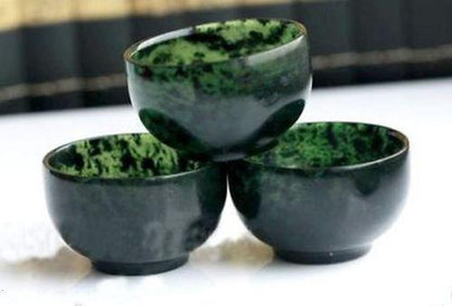 2pcs China Natural Exquisite Hand-carved Chinese Hetian Jade - Jade Bowl