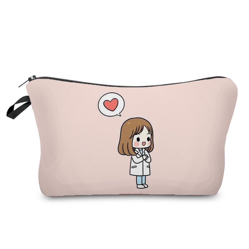 Cosmetic Bags Printed Makeup Bag Small Toiletry Bag Storage Purses 2*22*13.5 CM