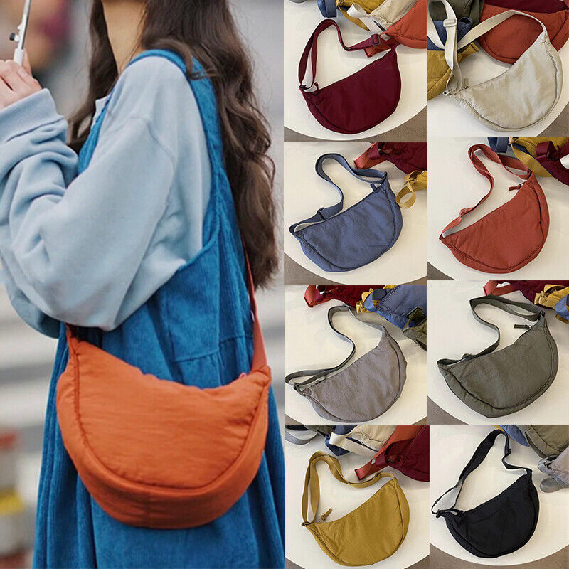 Dumpling Bag Messenger Bag Cloth Handbag Shoulder Bag Cloth Bag Vintage Simple ⌒
