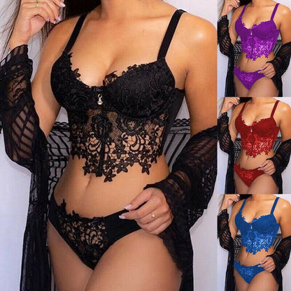Women Lace Lingerie Nightwear Underwear Babydoll Sleepwear
