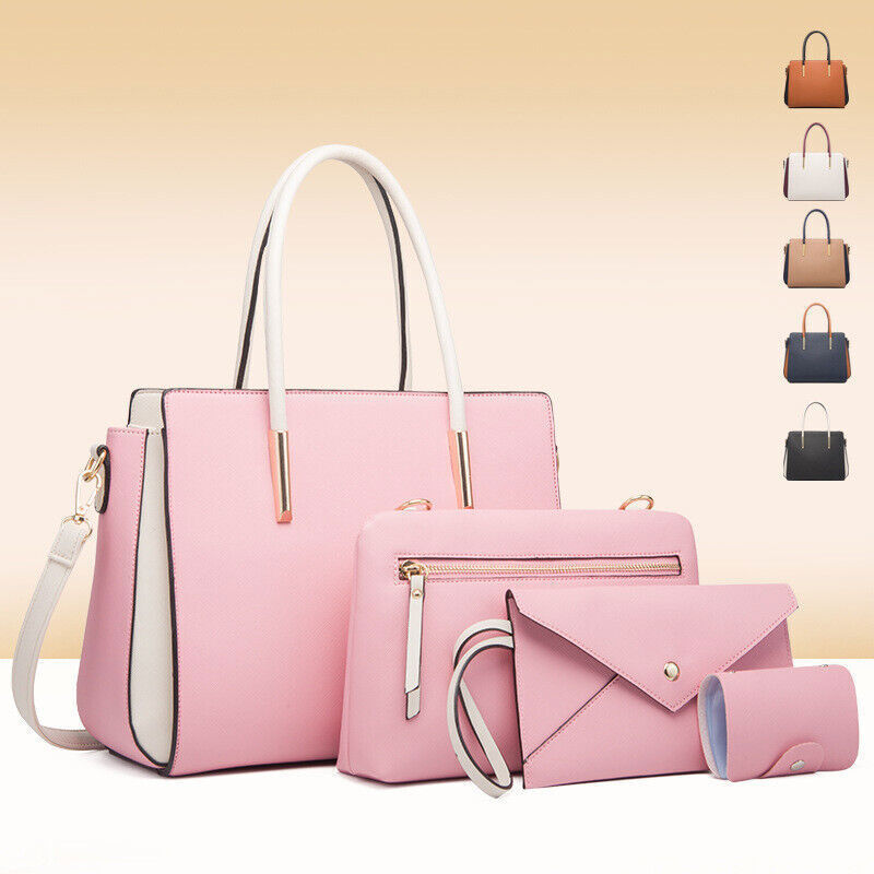 Shoulder bag big size sets for ladies 4X1 trendy women purses and handbags