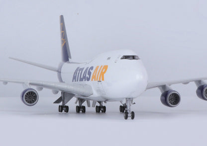 1:150 47CM ATLAS AIR BOEING 747-400 Aeroplane Landing Gear Resin Aircraft Model
