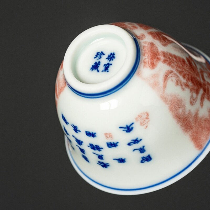 One Cup Porcelain Cup 50ml Small Chinese Kungfu Tea Cup Ceramic Master Cup New