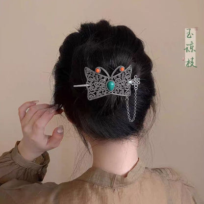 Vintage Ethnic Hair Crown Set - 3 Pack Hanfu Hairpin Accessory