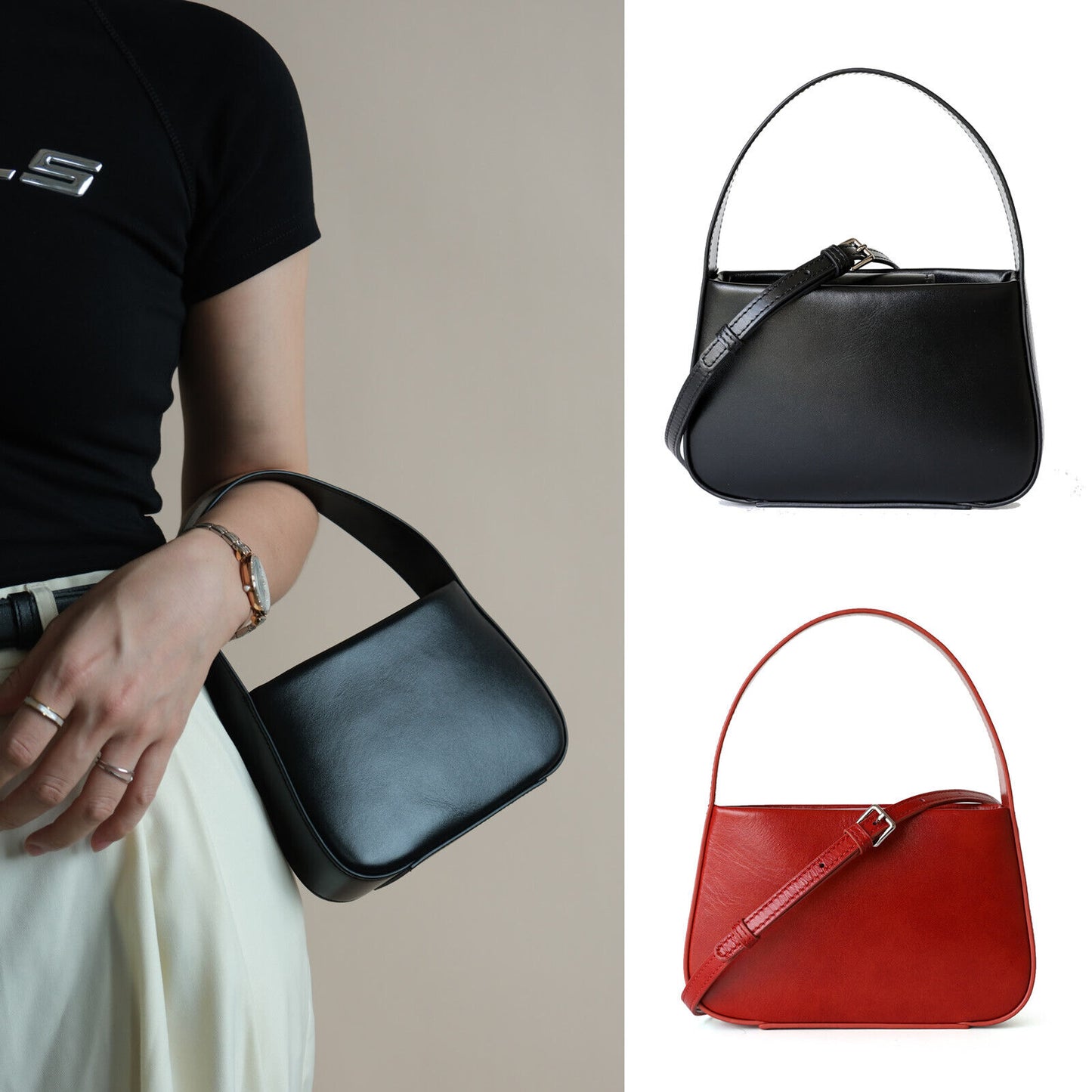 Small Mini Real Leather Shoulder Bag Tote Purse Clutch Handbag Crossbody Fashion