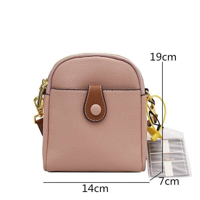 Genuine Cow Leather Bags Mini Messenger Bag Handbags Purse Small Shoulder Purse