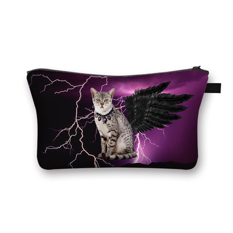 Cute Cat Print Cosmetic Case Makeup Bags Cosmetic Bags Travel Storage Organizers