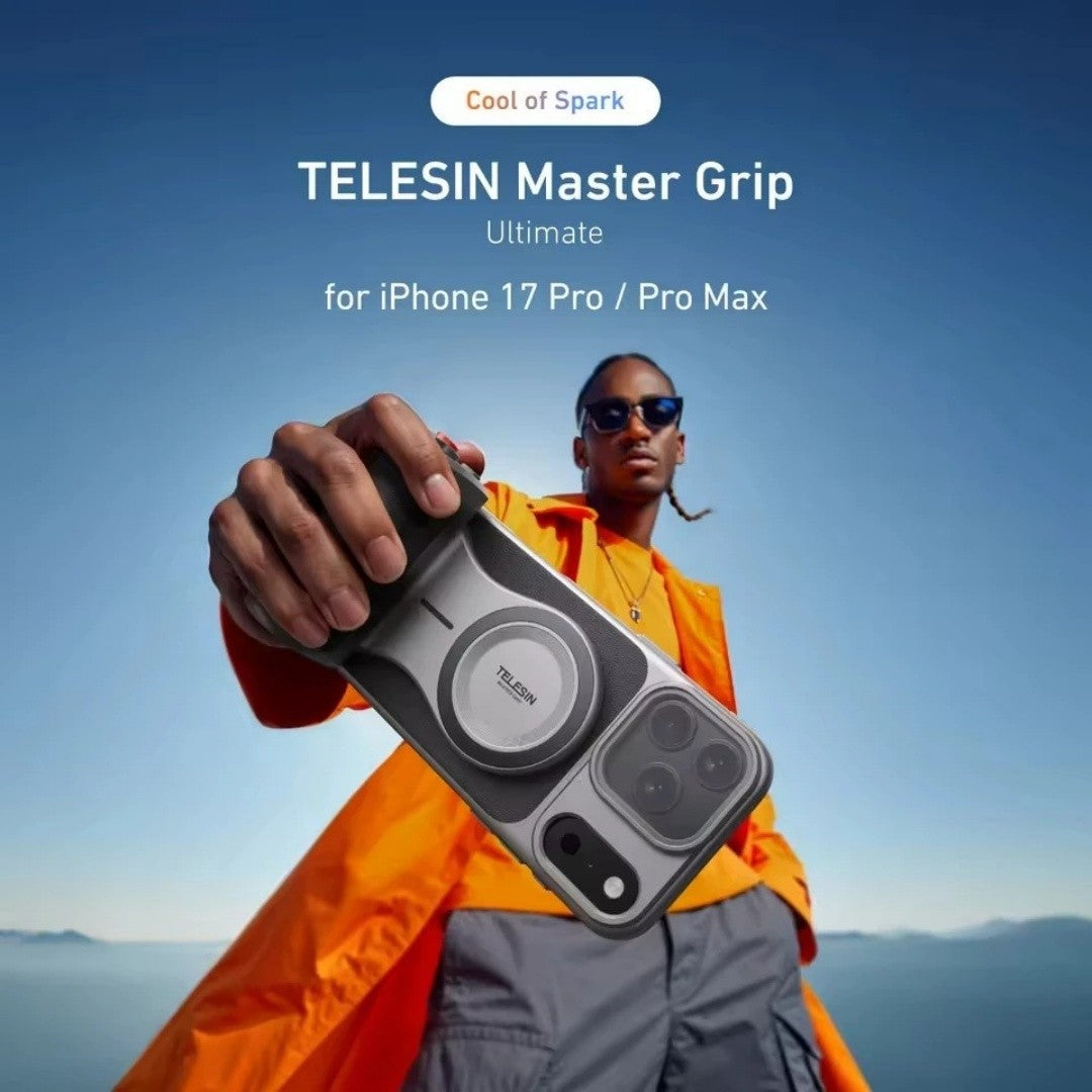 TELESIN Master Grip Kit for iPhone 17 Pro Max Magnetic Phone Camera Grip 3200mAh