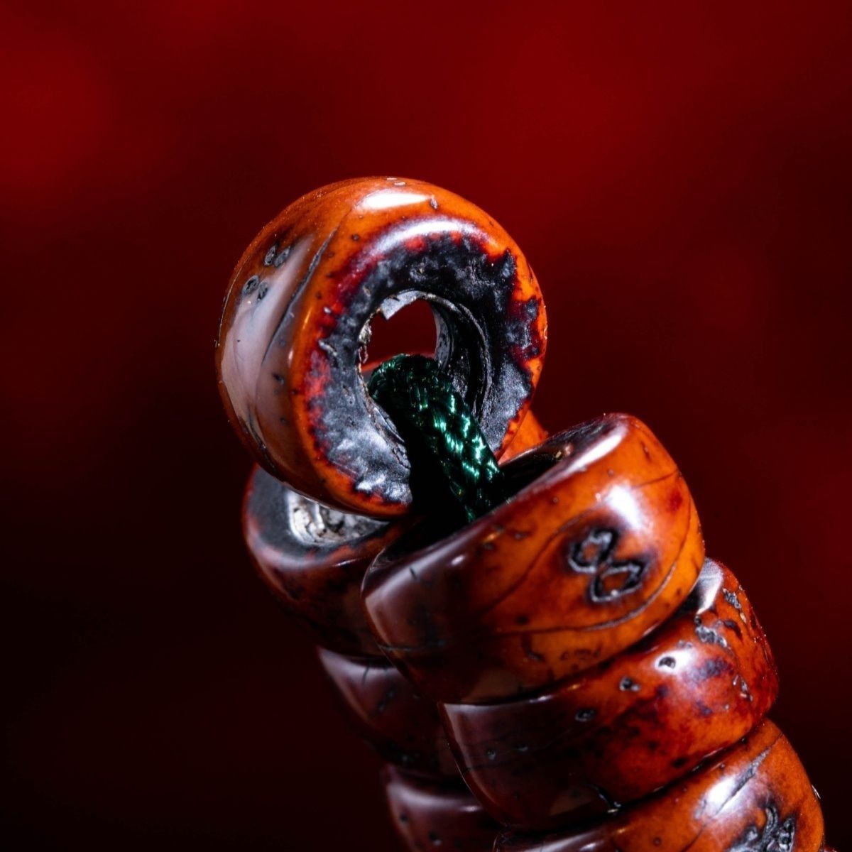 13mm Tibetan Bodhi Feng Eye 108 Bead Mala Prayer Necklace Buddhist Meditation