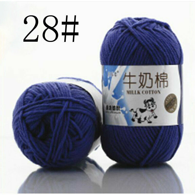 Hot Sale 50g Hand-woven Chunky Yarn Soft Milk Cotton Knitting Baby wool yarn