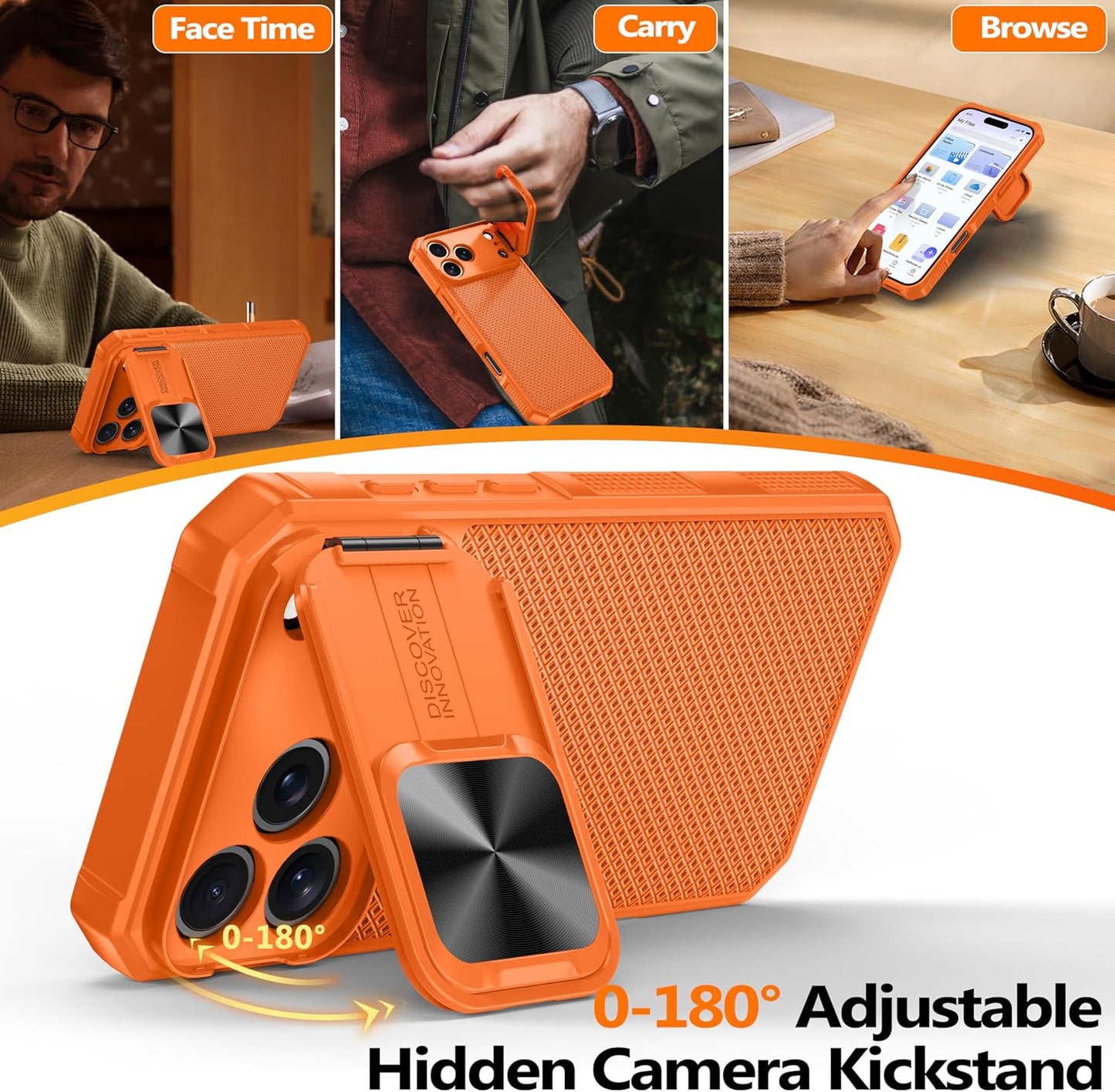 Magnetic for Iphone 17 Pro Case,[Compatible with Magsafe][Slide Camera Cover][Ki