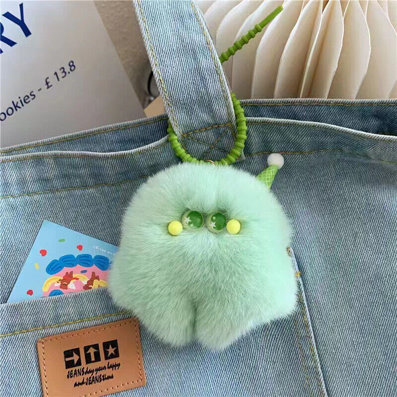 Cute Imitation otter Rabbit Hair Pendant Car Key Chain Bag Accessries Gifts