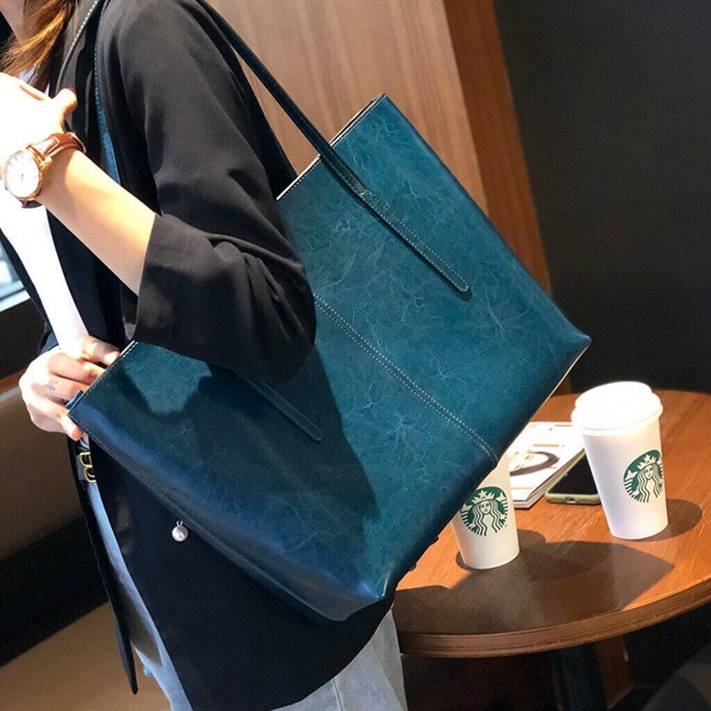 Genuine Leather Handbag Women Office Female Tote Big Shoulder Bags