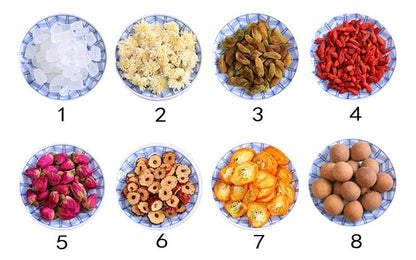15 Pcs Natural Babao Tea Includes Longan Rose Jujube Herbal Tea Beauty Skin 180g