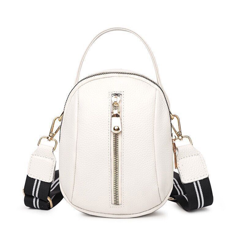 100% Genuine Leather Crossbody Bags Small Shoulder Messenger Bag Woman Black
